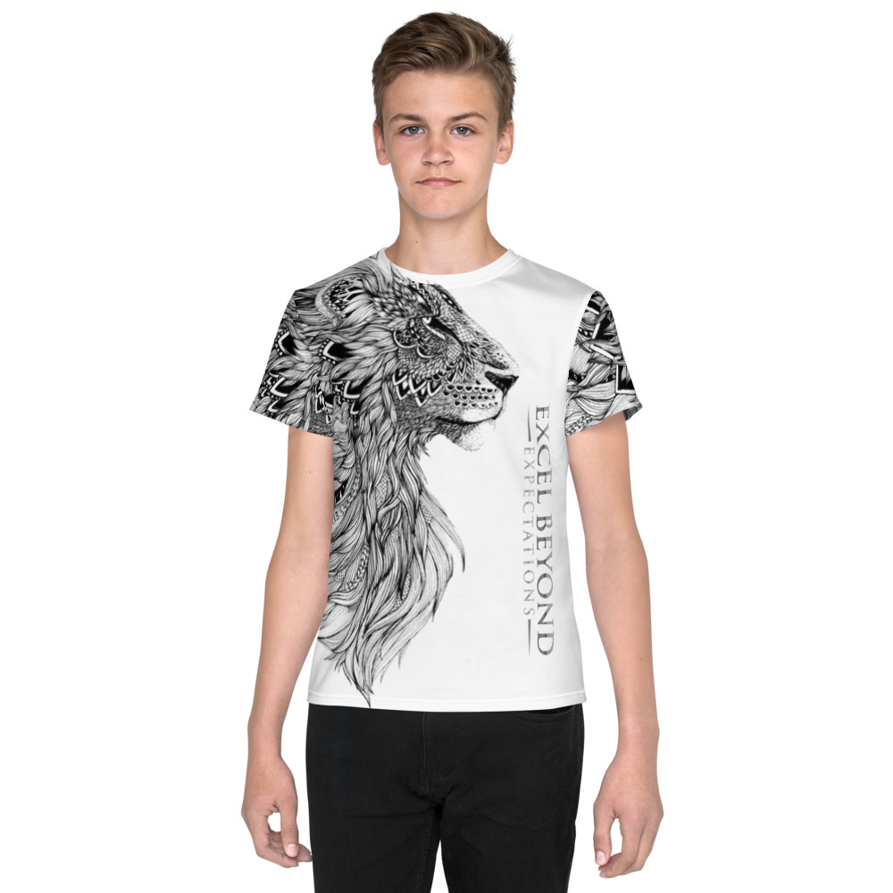 Excel Beyond - Focus Lion Youth crew neck t-shirt